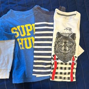 Lot of 3 size 4T Carters l/s shirts